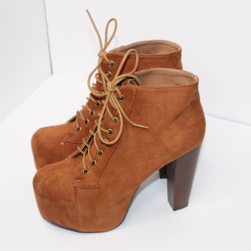 Platform Lace Up Booties